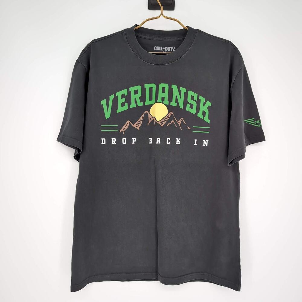 Call Of Duty Warzone Verdansk Black Men's Women's Unisex T-Shirt - Size M - NWOT